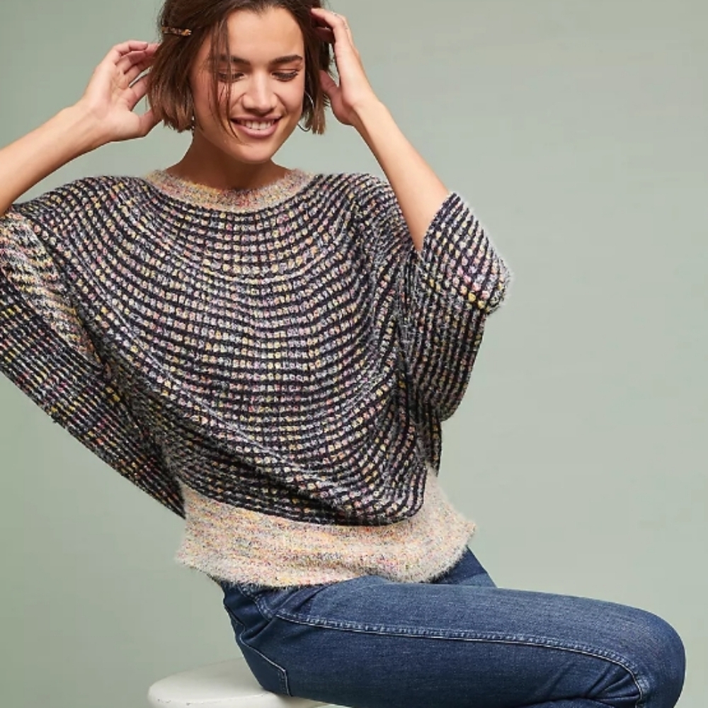 Anthropologie Moth Tobermory Striped Poncho